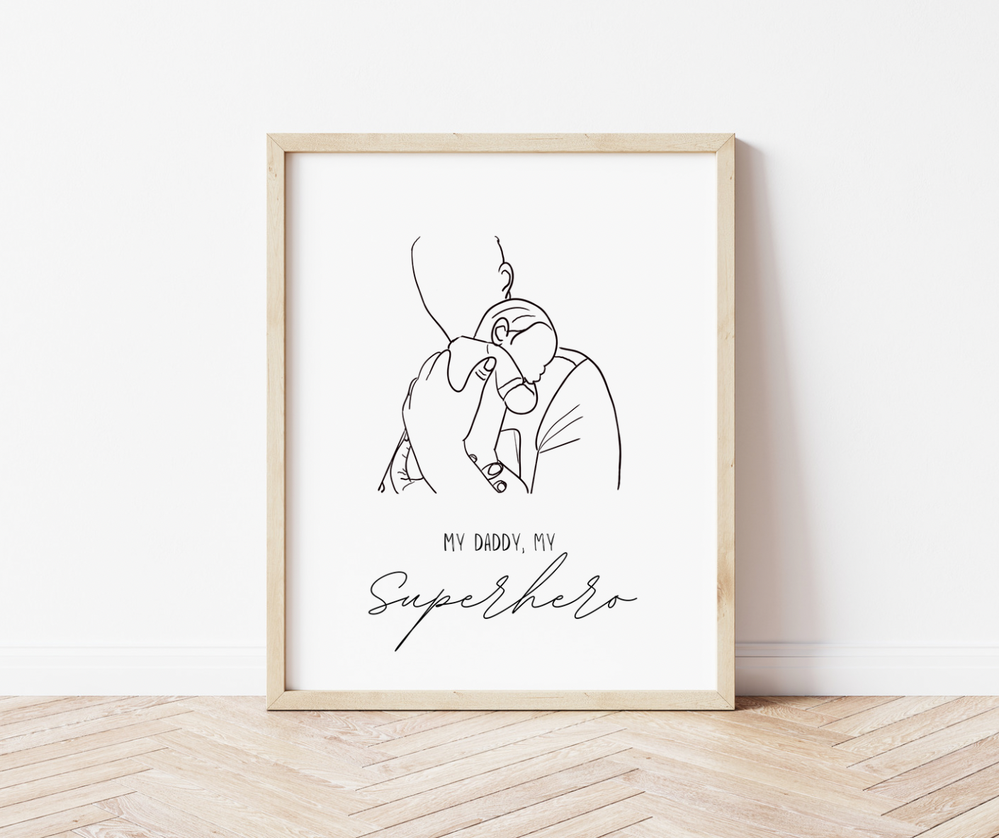 Fathers Day Line Art Print