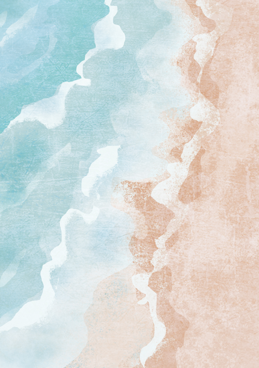 The Watercolor Beach Print