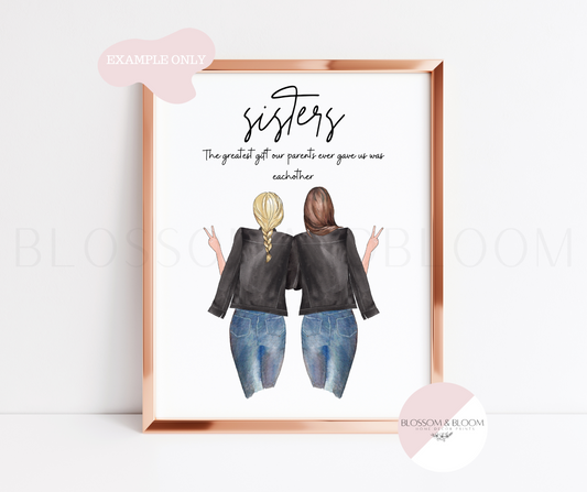 Personalised Sisters Print