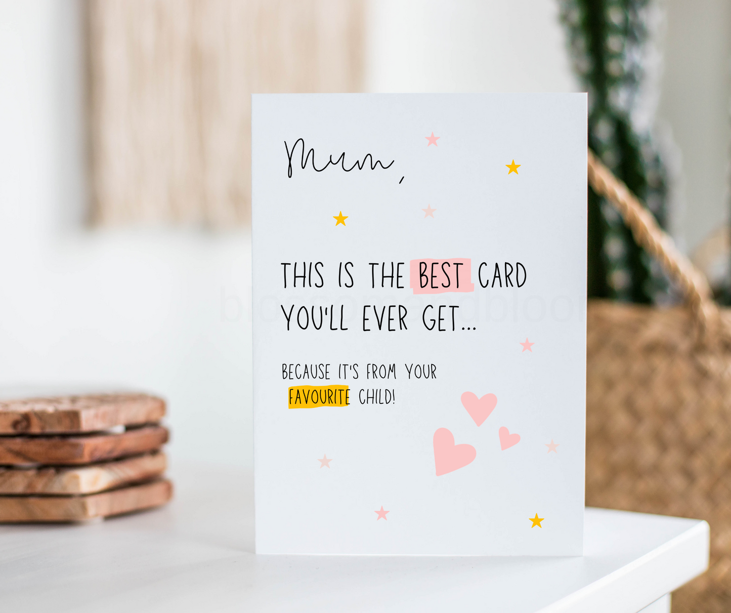 Favourite Child Card For Mum