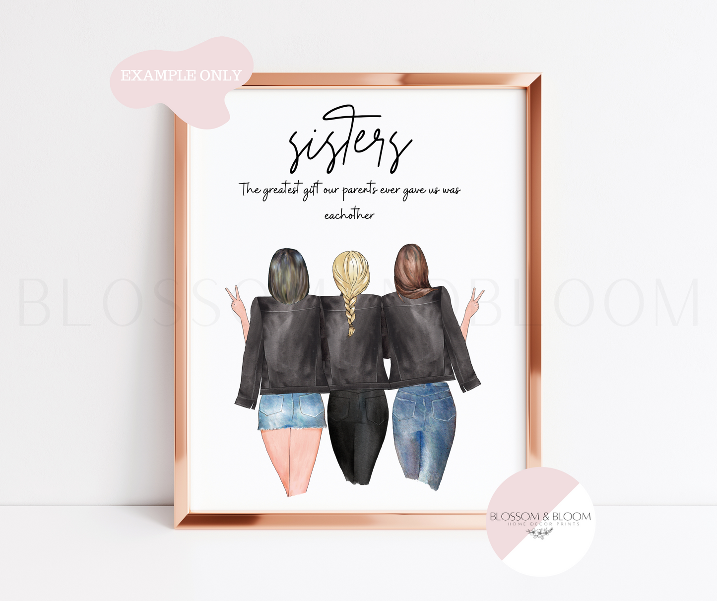 Personalised 3 Sisters Print