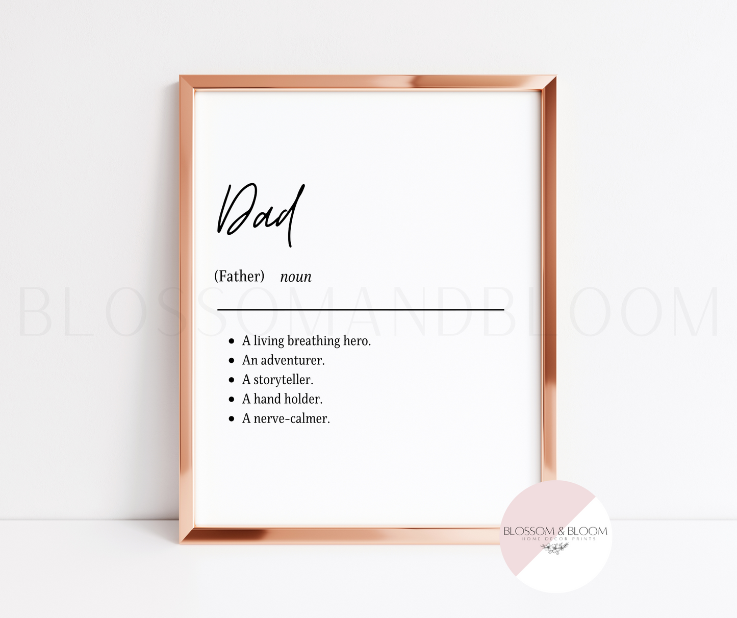 Personalised Dad Noun Print