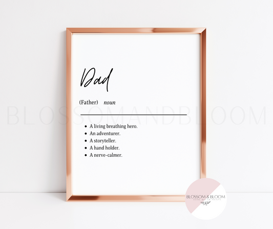 Personalised Dad Noun Print