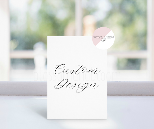 Custom Wedding Menu