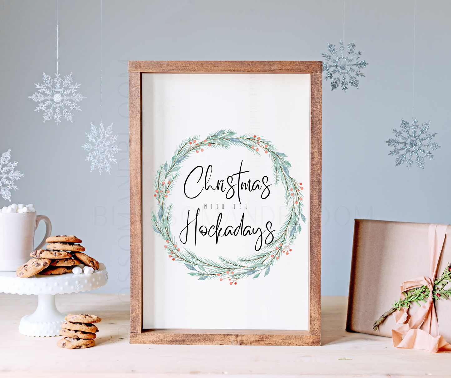 Personalised Home Christmas Print