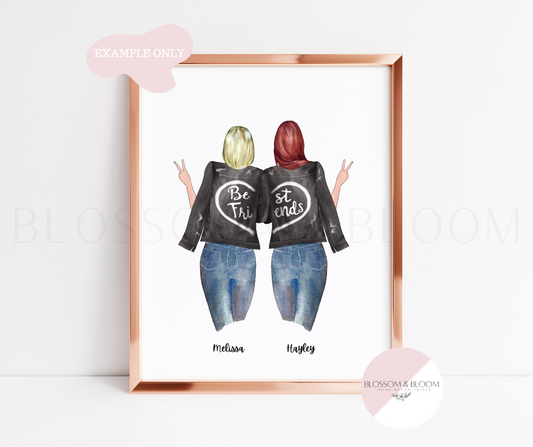 Personalised Best Friends Print