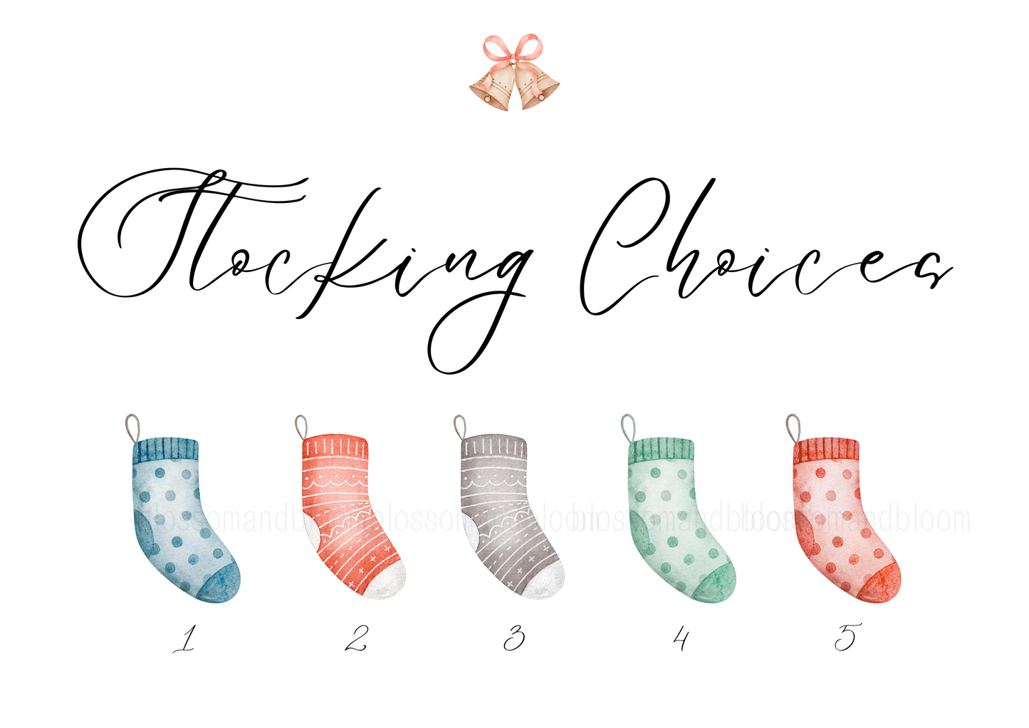 Personalised Christmas Family Stockings Print