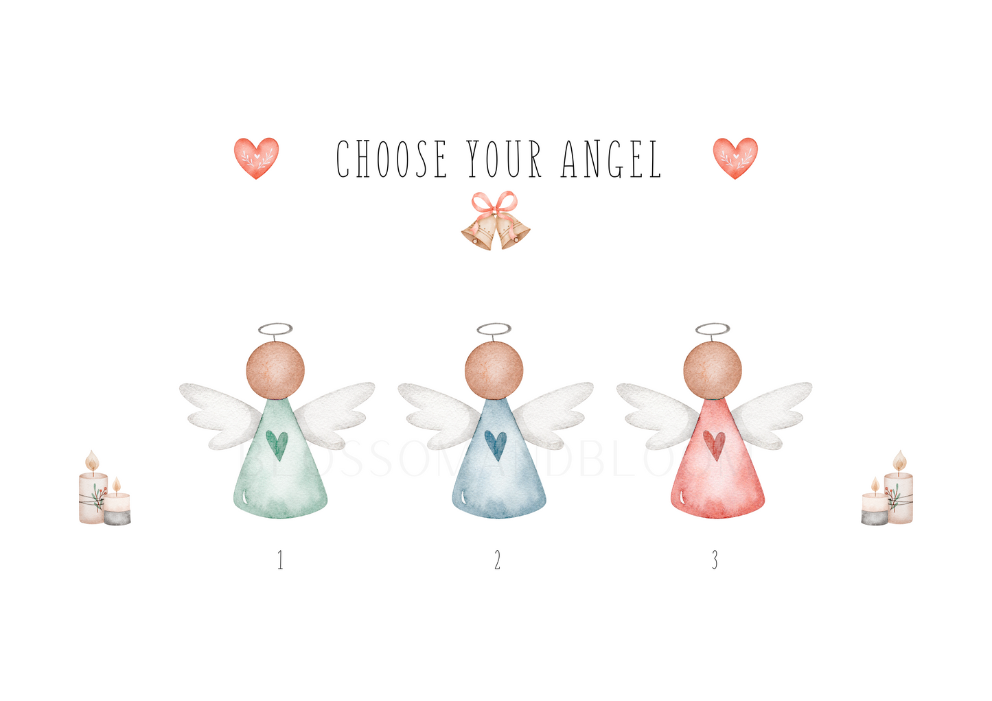 Personalised Christmas Angels Print