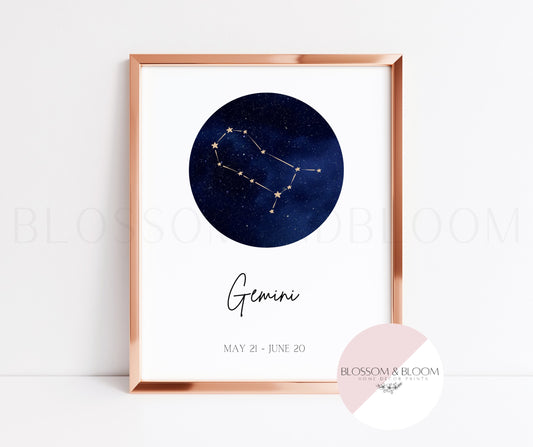 Star Sign & Date Prints