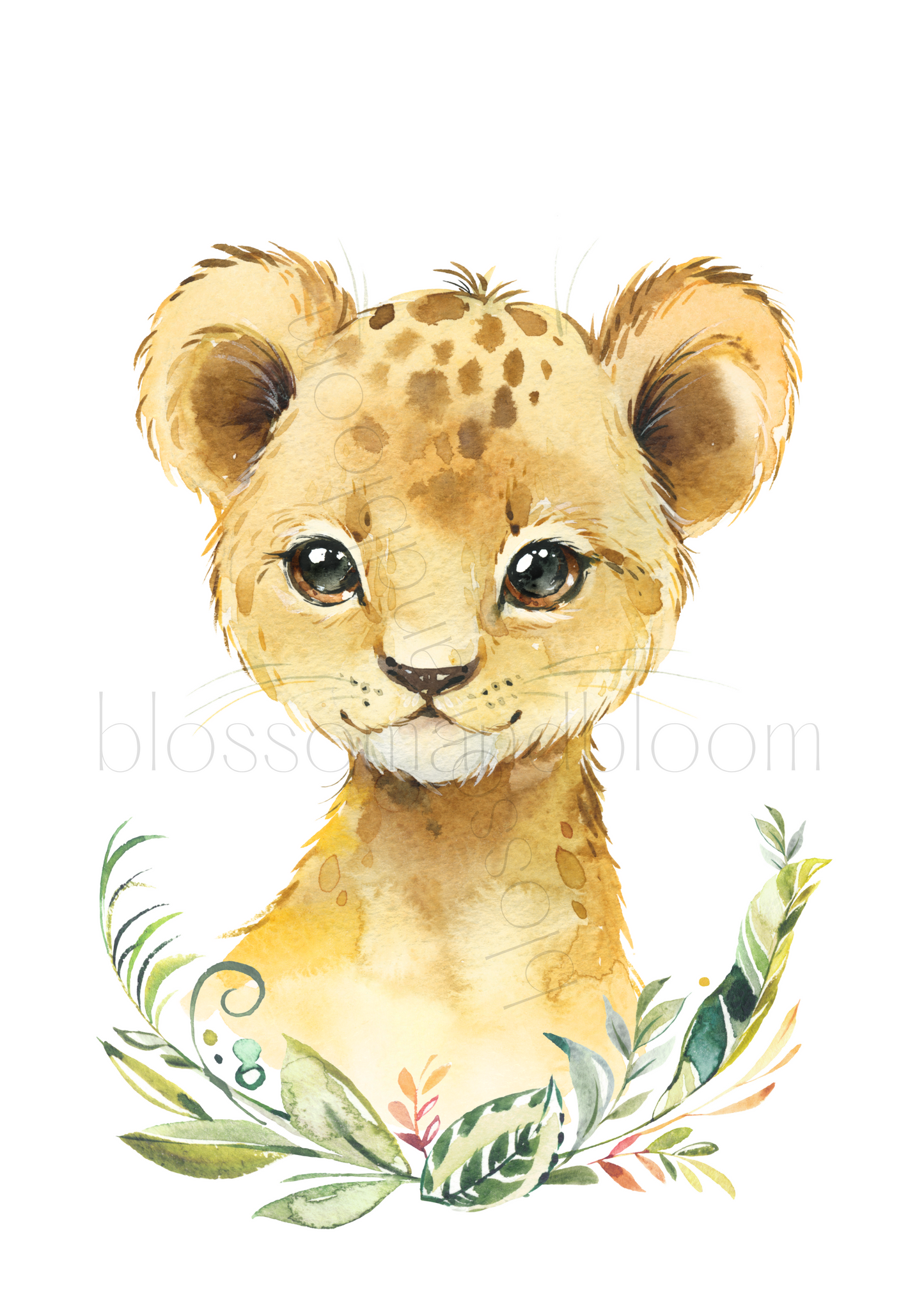 Watercolor Lion