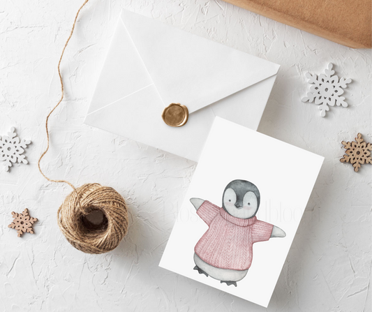 Christmas/Winter Penguin Card