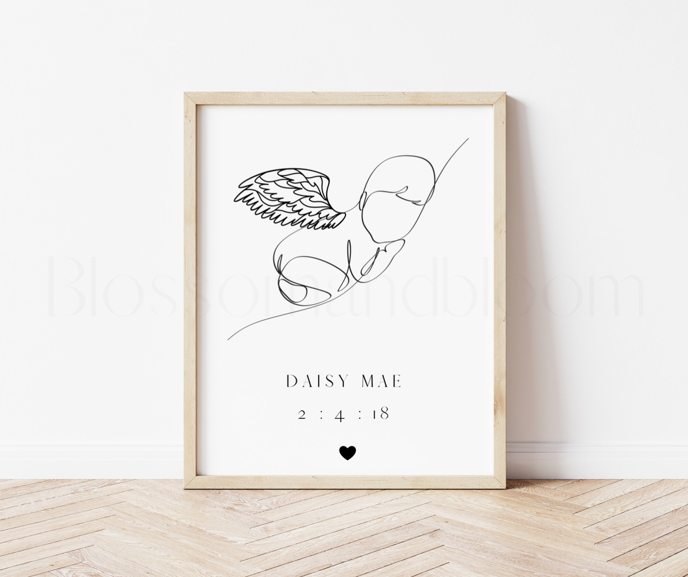 Personalised Angel Baby Print