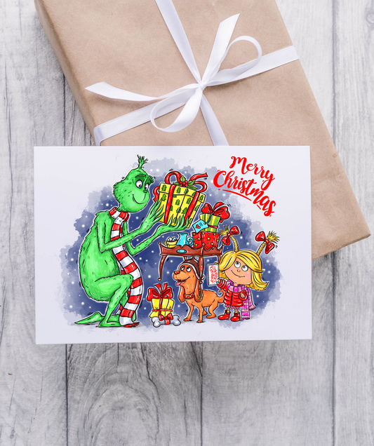 The Grinch Merry Christmas Card