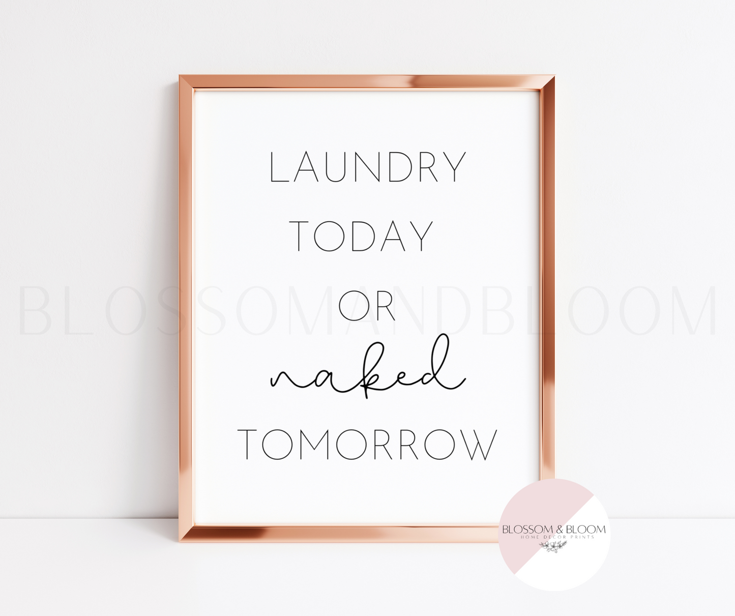 Laundry Today, or Naked Tomorrow