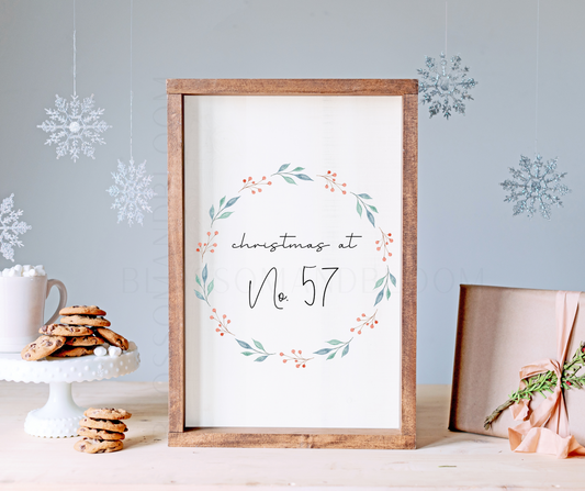 Personalised Home Christmas Print