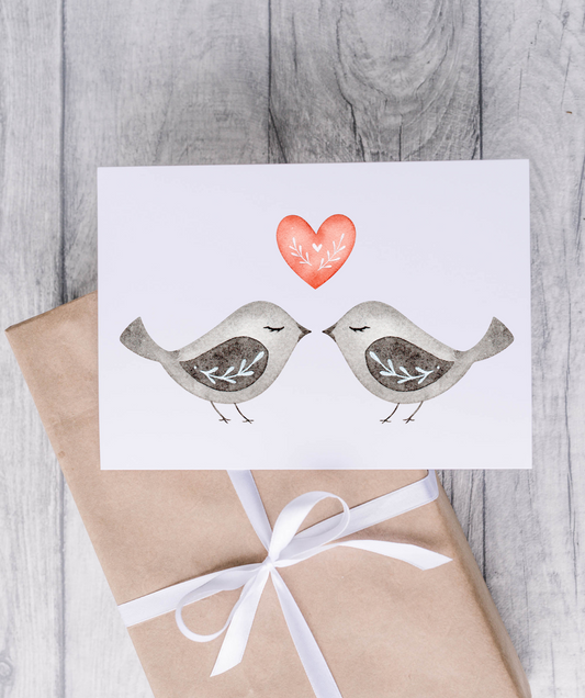 Love Birds Christmas Card