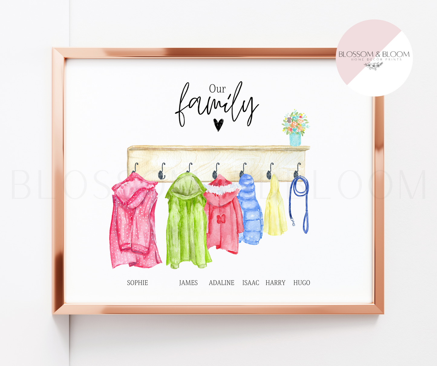 Personalised Family Coats Print