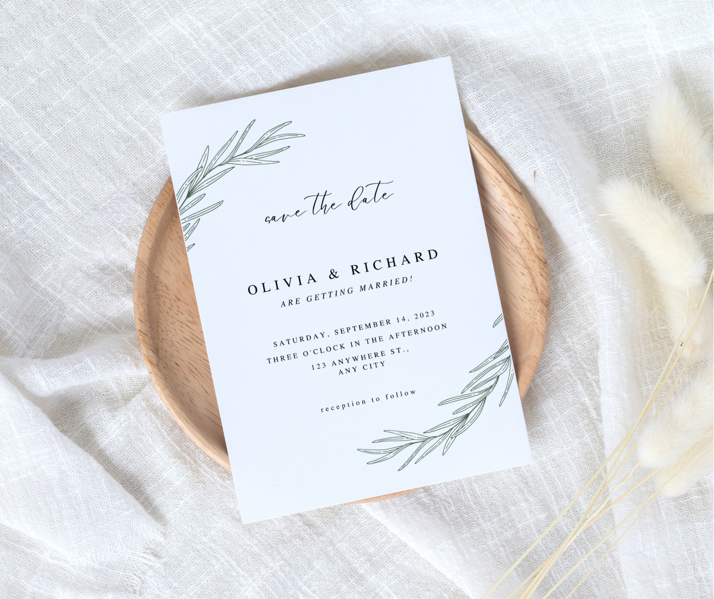 ‘The Olivia’ Style Wedding Invitation