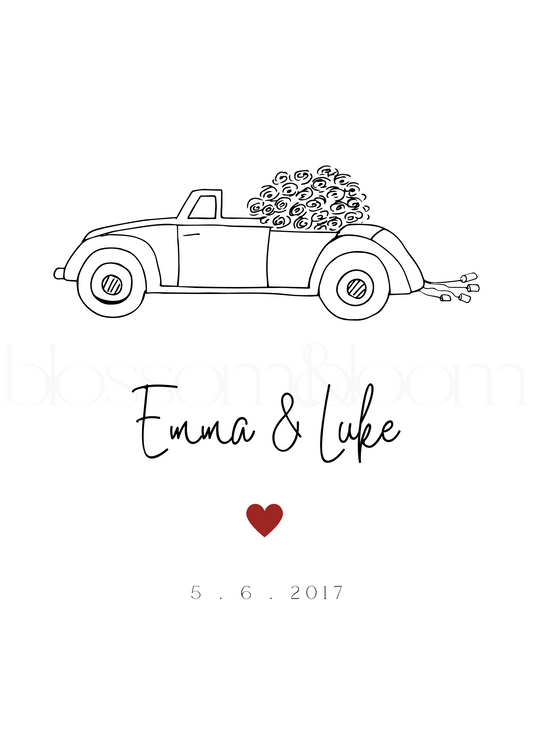 Personalised Couples Anniversary/Wedding Print