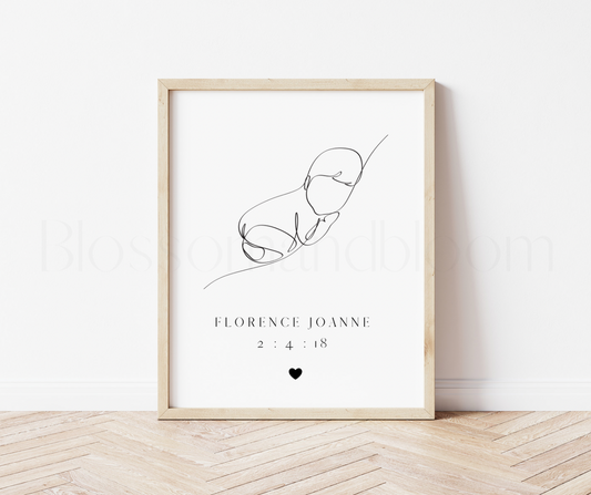 Personalised New Baby Print