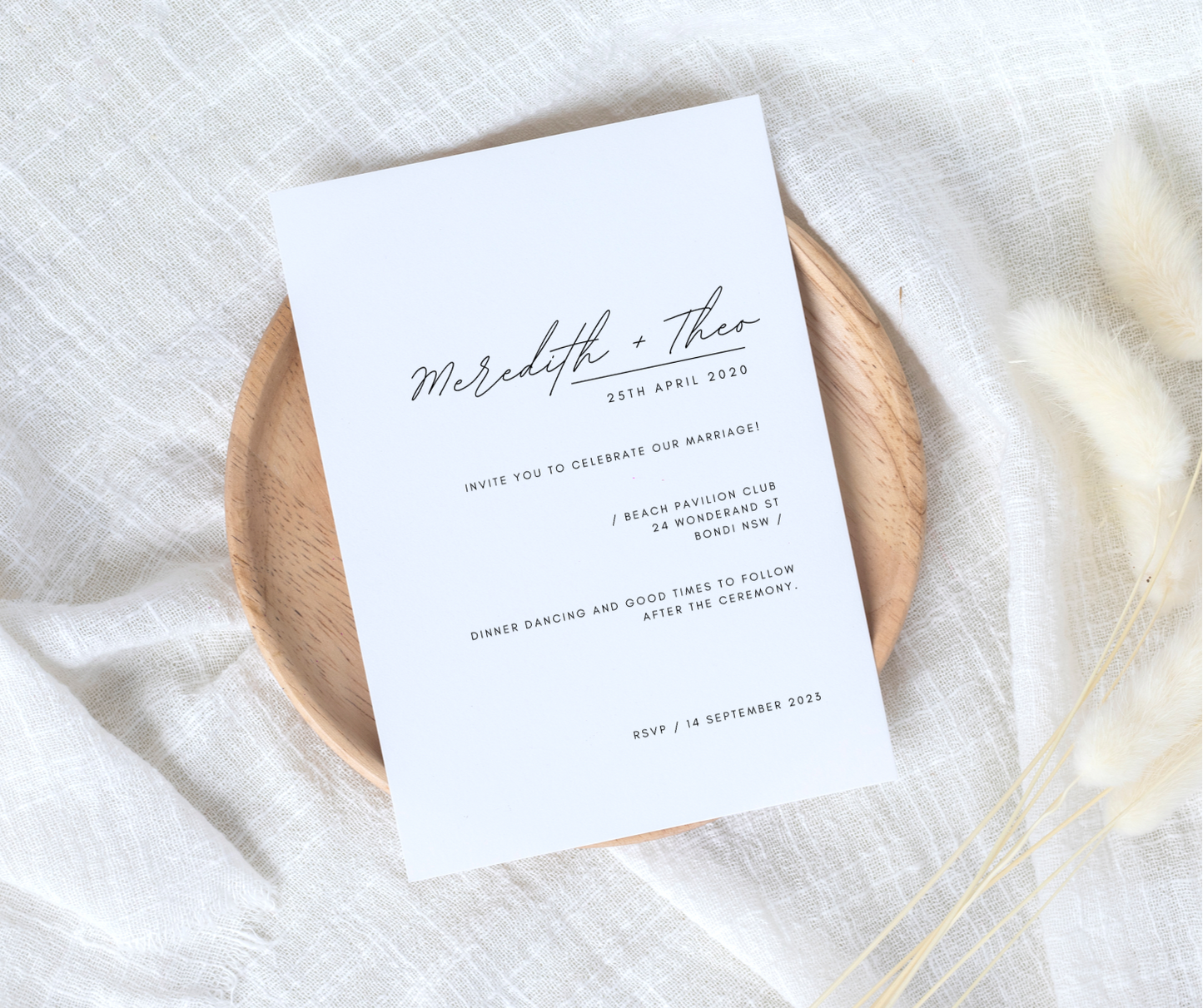 ‘The Meredith’ Style Wedding Invitation