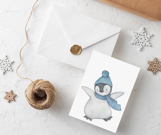 Christmas/Winter Penguin Card