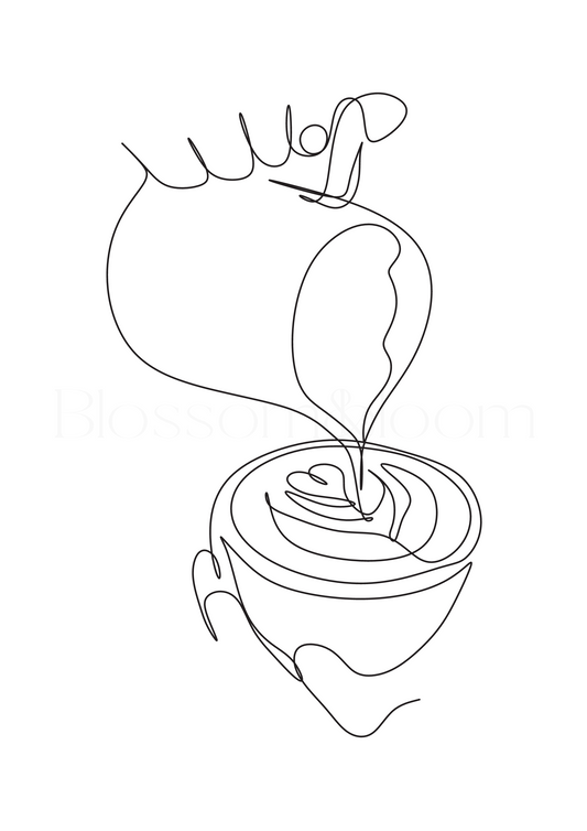 Coffee Cup Line Art