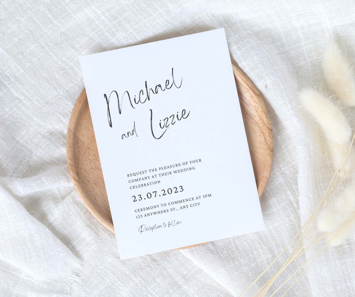 ‘The Lizzie’ Style Wedding Invitation