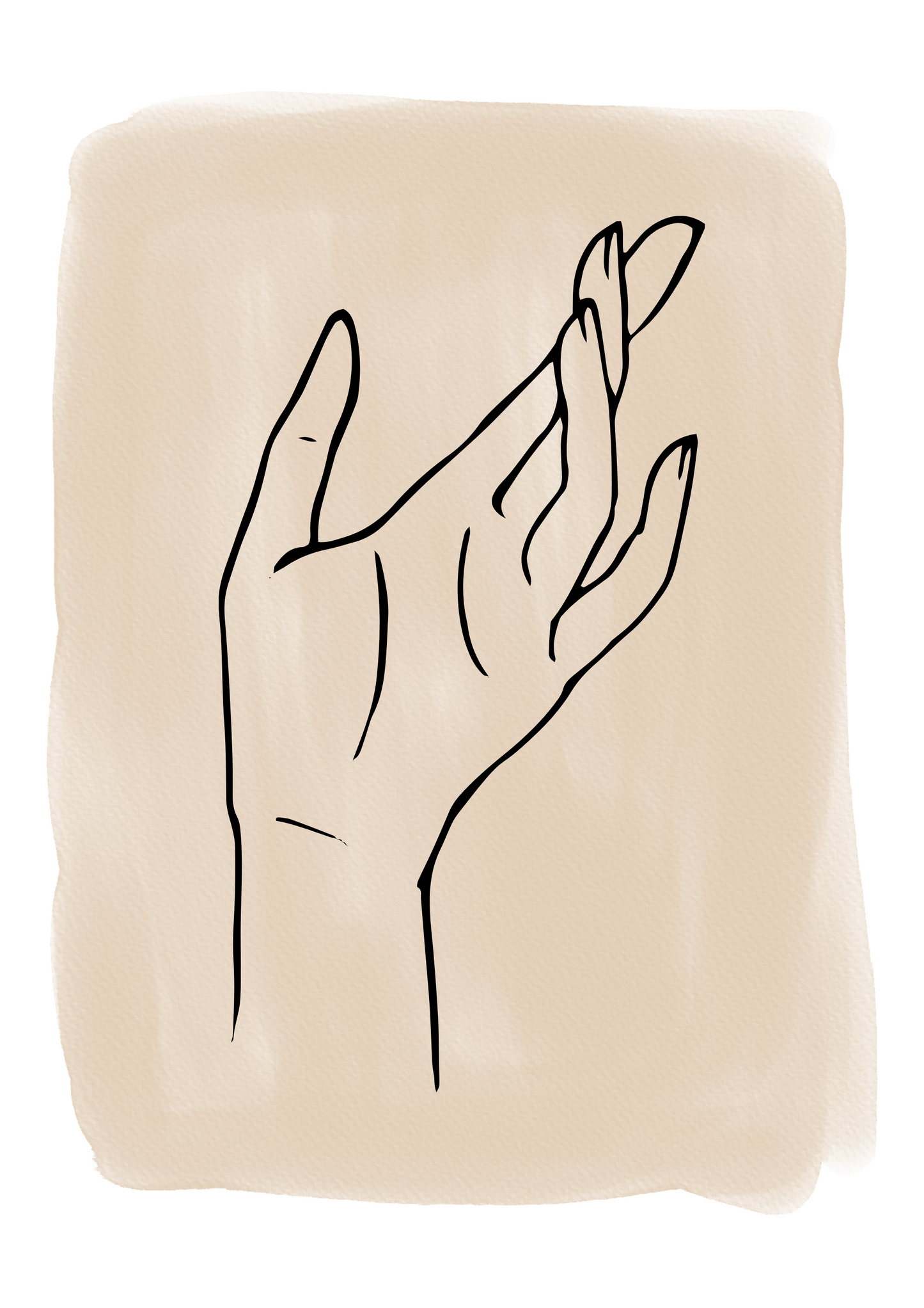 Beige Monoline Hand