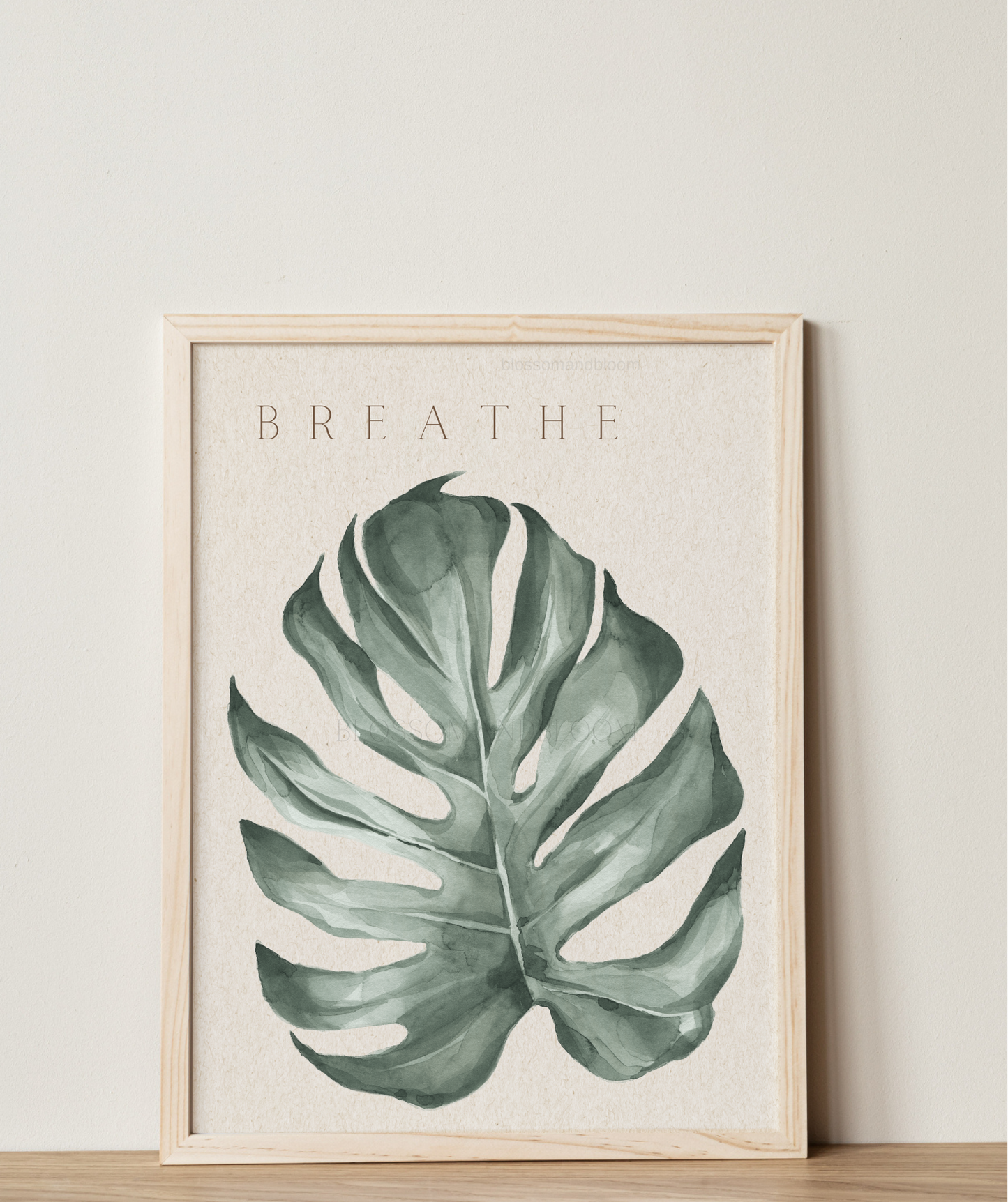 Breathe Monstera Print