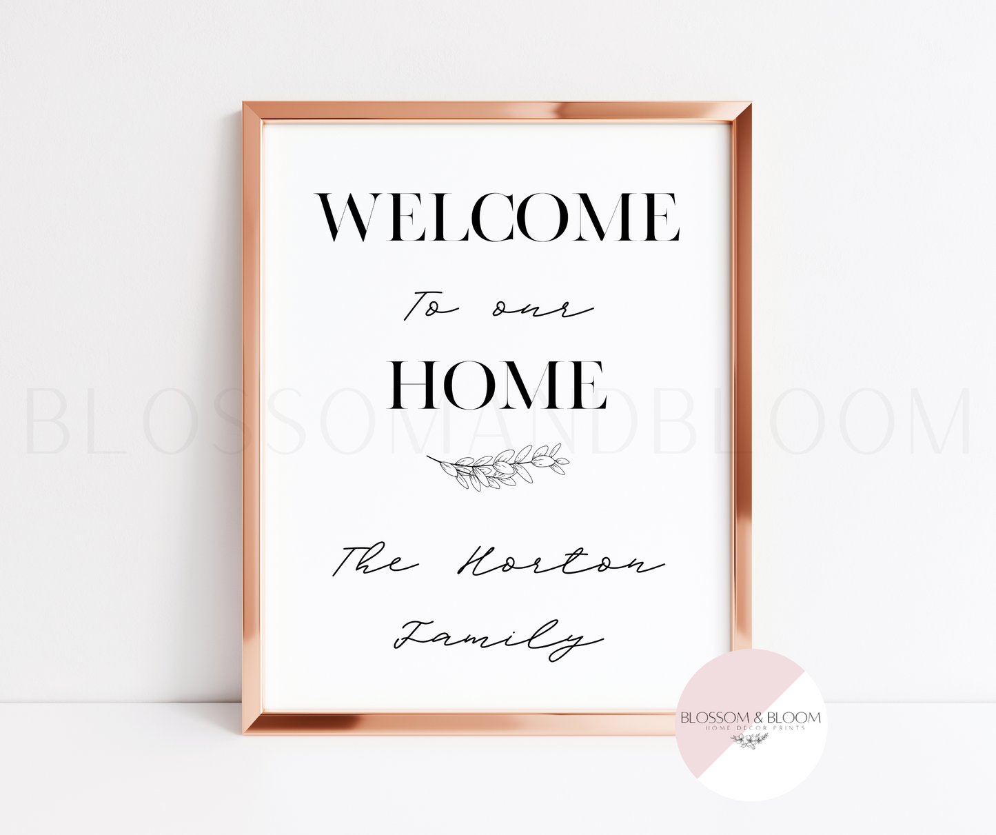 Welcome to our home... Personalised Print