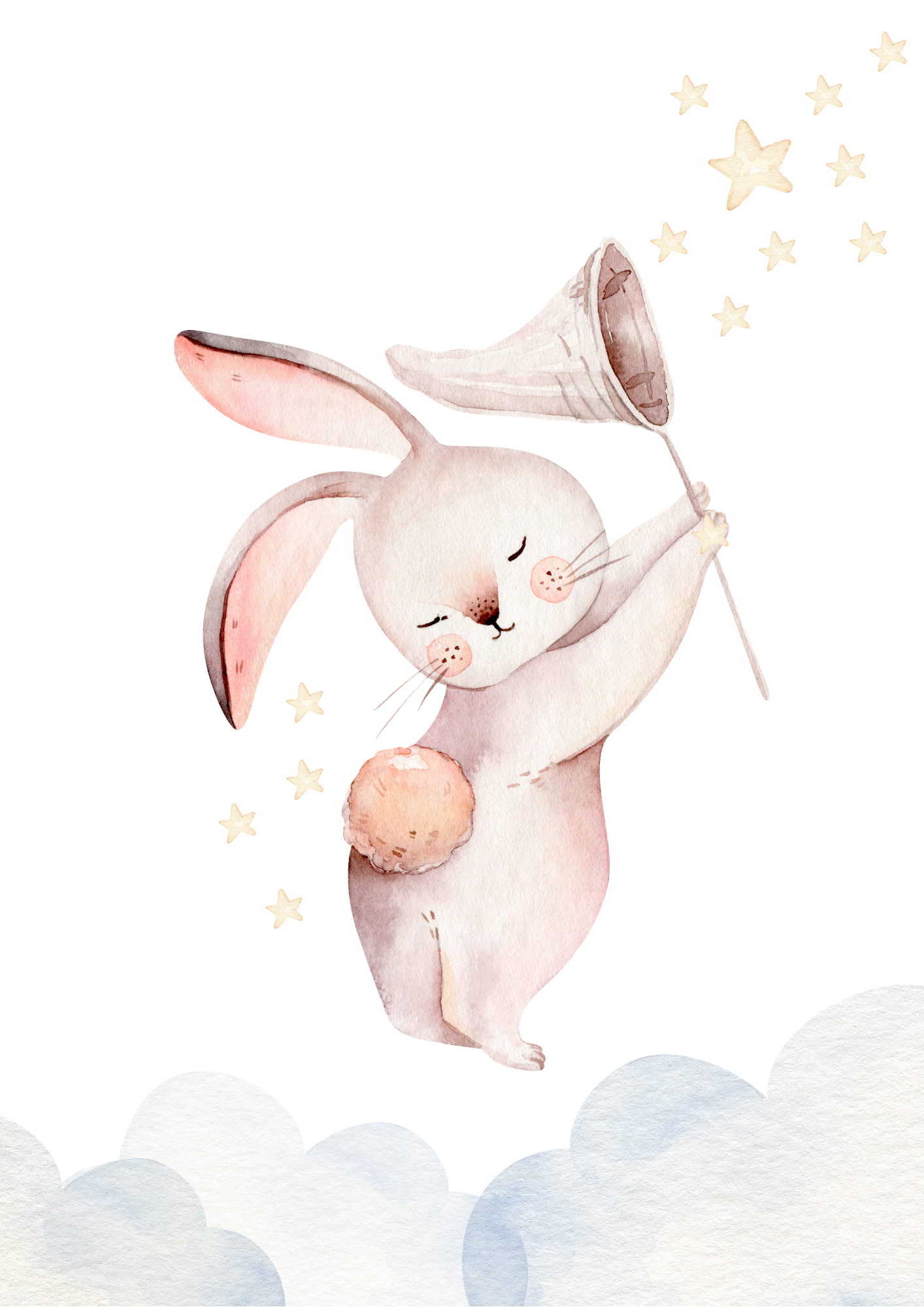 Bunny & Stars Print