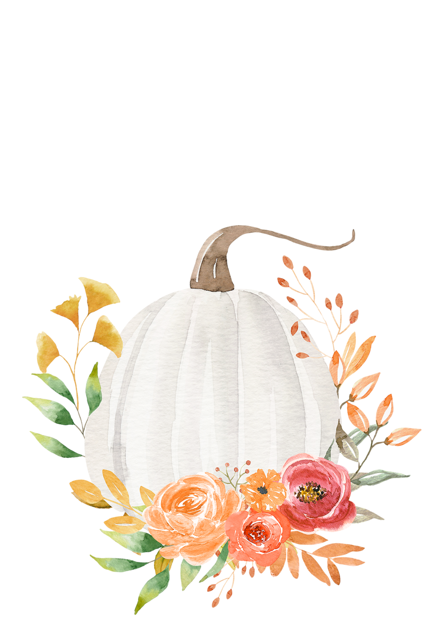 White Botanical Pumpkin