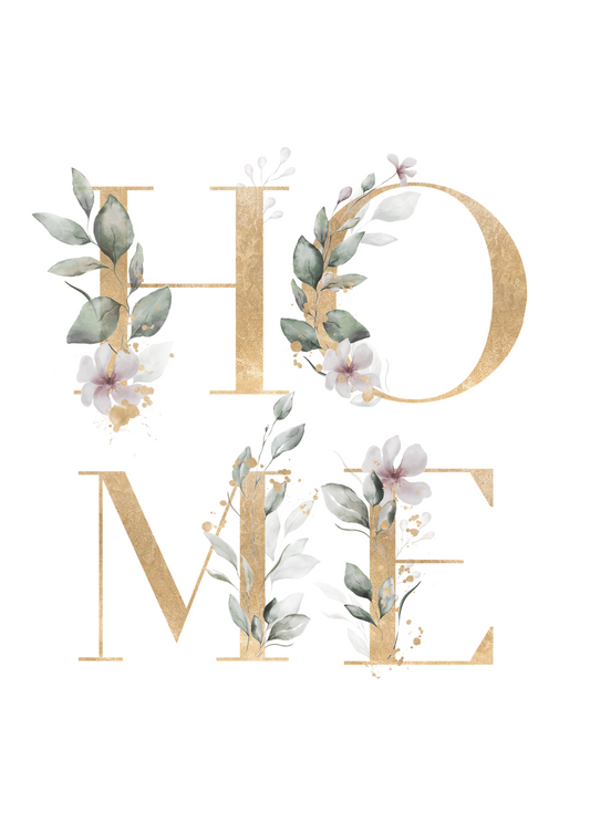 Home Floral Print