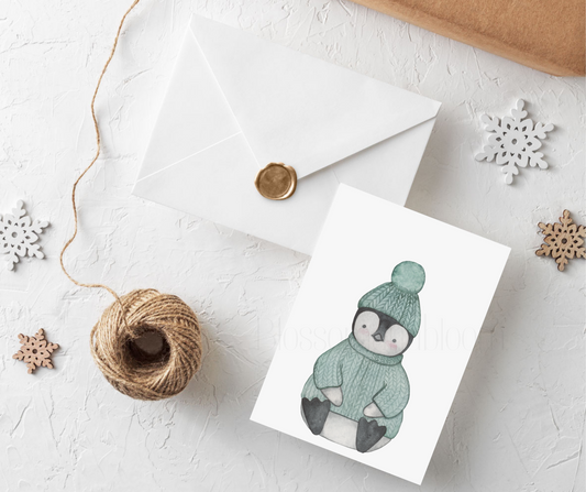 Christmas/Winter Penguin Card