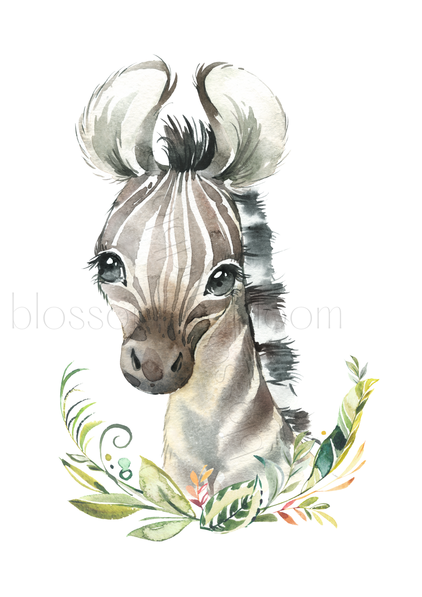 Watercolor Zebra