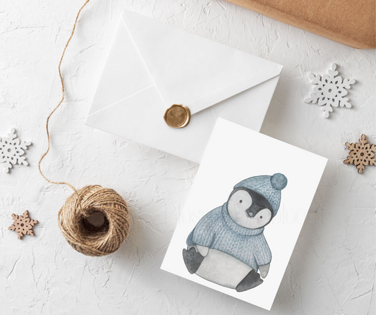 Christmas/Winter Penguin Card